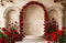 Kate Saint Valentin Arche Roses Rouge Toile de fond en Laine conçue par Emetselch