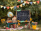 Kate Scolaire Tableau Noir Livres Globe Toile de fond conçue par Emetselch - Kate Backdrop FR