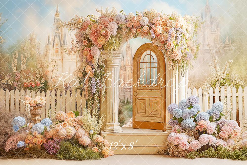 Kate Château Porte Fleurs Pastel Toile de fond conçue par Emetselch