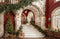Kate Noël Escalier Arche Bougies Toile de fond en Laine conçue par Emetselch - Kate Backdrop FR