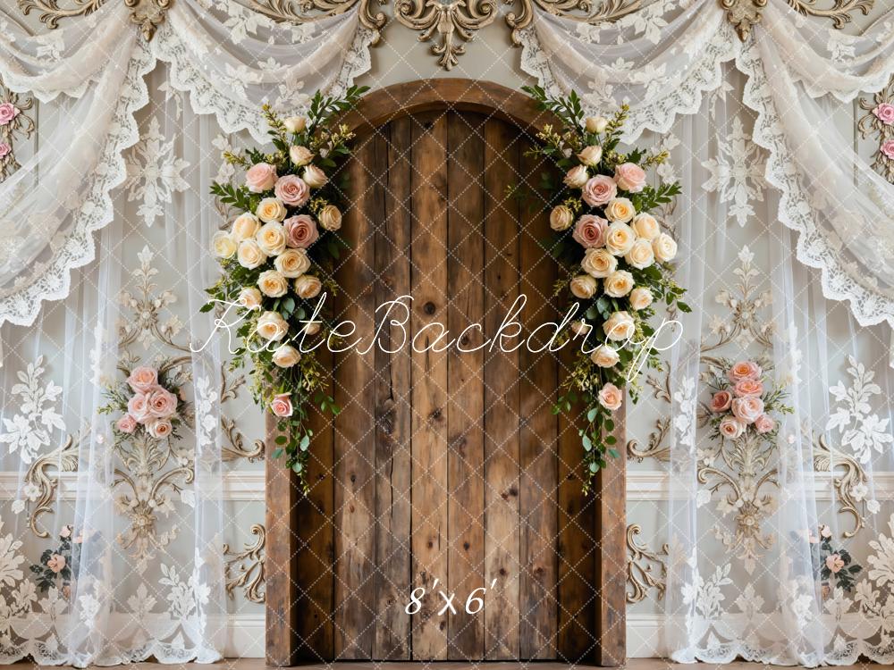 Kate Fleurs Arche Mariage Rideaux Toile de fond conçue par Mini MakeBelieve - Kate Backdrop FR