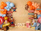 Kate Cirque Ballons Anniversaire Popcorn Toile de fond conçue par Patty Roberts - Kate Backdrop FR