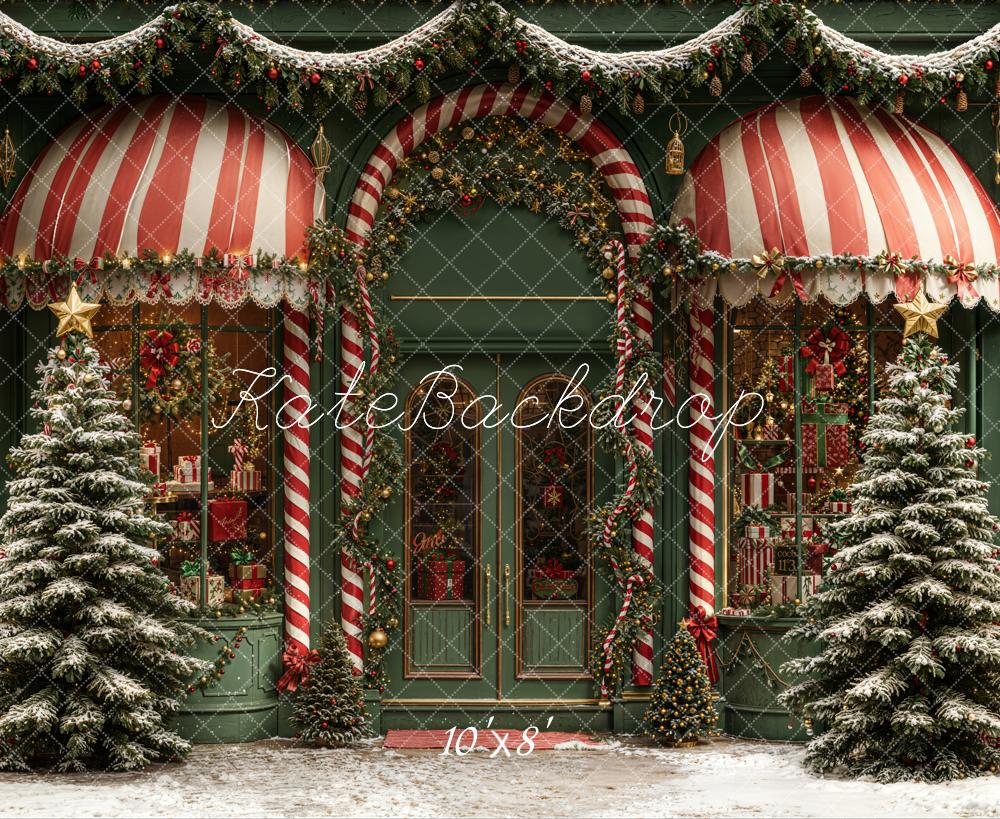 Kate Noël Boutique Sapins Porte Toile de fond en Laine conçue par Emetselch - Kate Backdrop FR