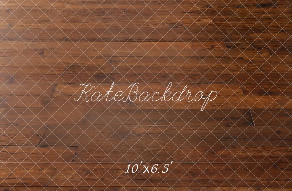 Kate Bois Planches Marron Sol Toile de fond en Laine conçue par Kate Image