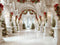 Kate Noël Palais Blanc Arches Sapins Toile de fond en Laine conçue par Emetselch