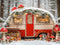 Kate Hiver Forêt Caravane Champignons Toile de fond conçue par Emetselch - Kate Backdrop FR