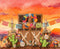 Kate Mexicain Halloween Porte Cactus Toile de fond en Laine conçue par Emetselch