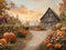 Kate Automne Grange Citrouilles Chemin Toile de fond conçue par Emetselch