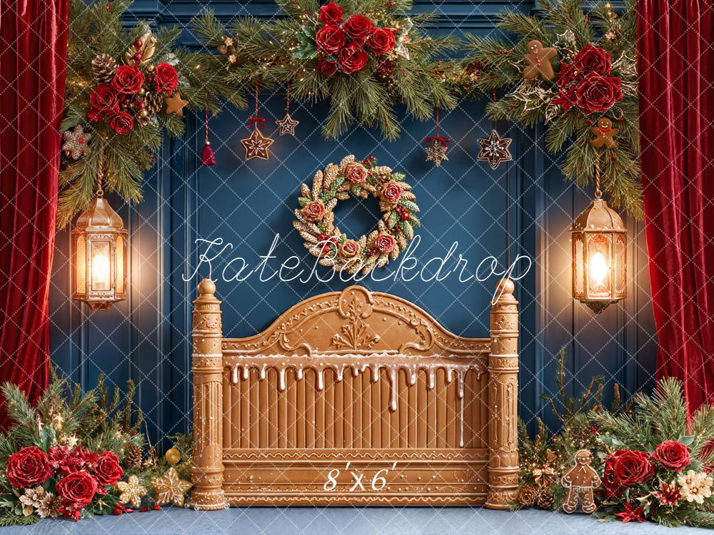 Kate Noël Tête de lit Pain d'épice Lanternes Toile de fond conçue par Emetselch - Kate Backdrop FR