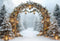 Kate Hiver Arche Sapins Lanternes Toile de fond conçue par Emetselch