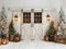 Kate Hiver Porte Bois Sapins Neige Toile de fond conçue par Emetselch