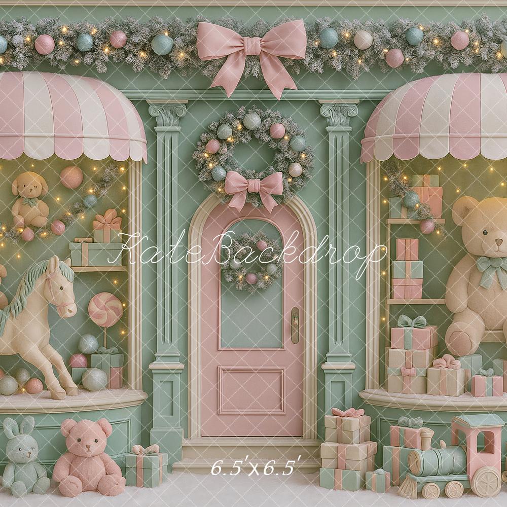 Kate Noël Vitrine Jouets Pastel Toile de fond conçue par Ashley Paul
