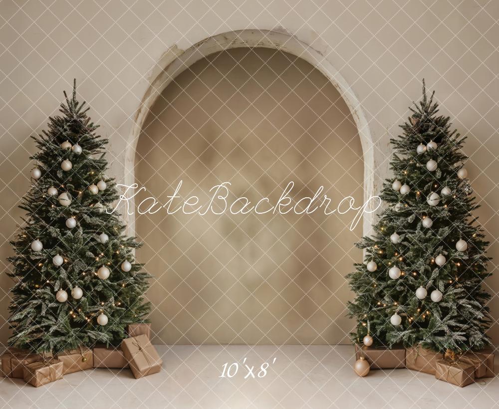 Kate Noël Sapins Arche Beige Toile de fond en Laine conçue par Emetselch
