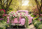 Kate Printemps Camion Rose Fleurs Toile de fond conçue par Patty Roberts - Kate Backdrop FR