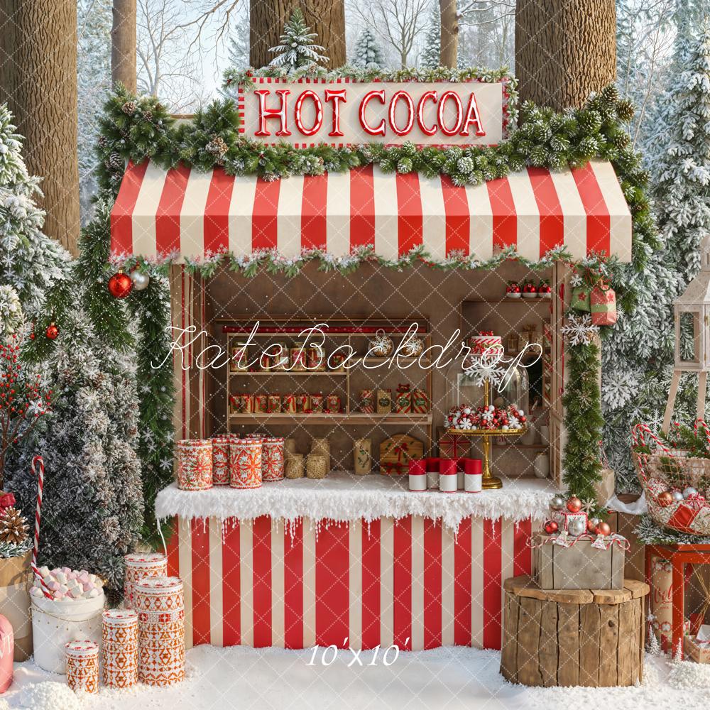 Kate Noël Stand Chocolat Chaud Neige Toile de fond conçue par Emetselch
