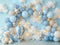 Kate Bleu Ballons Montgolfière Nuages Toile de fond en Polar conçue par Emstselch