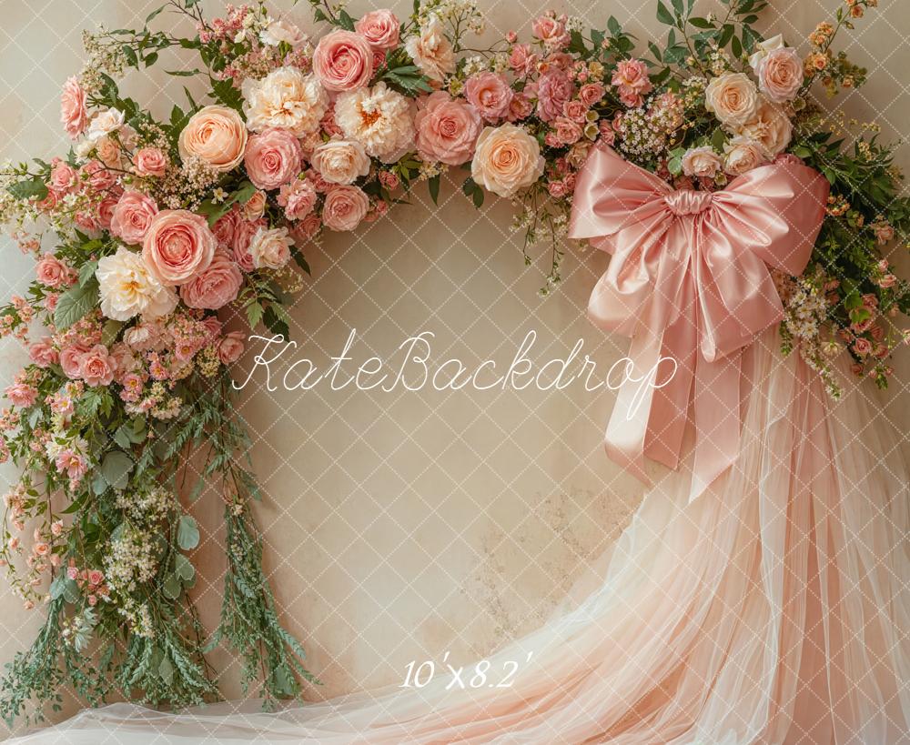 Kate Arc Fleurs Ruban Rose Toile de fond en Polar conçue par Emetselch