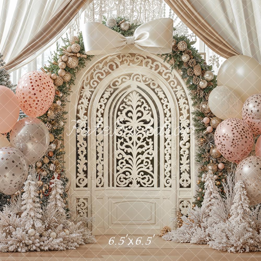 Kate Noël Arche Sapins Ballons Toile de fond conçue par Emetselch - Kate Backdrop FR