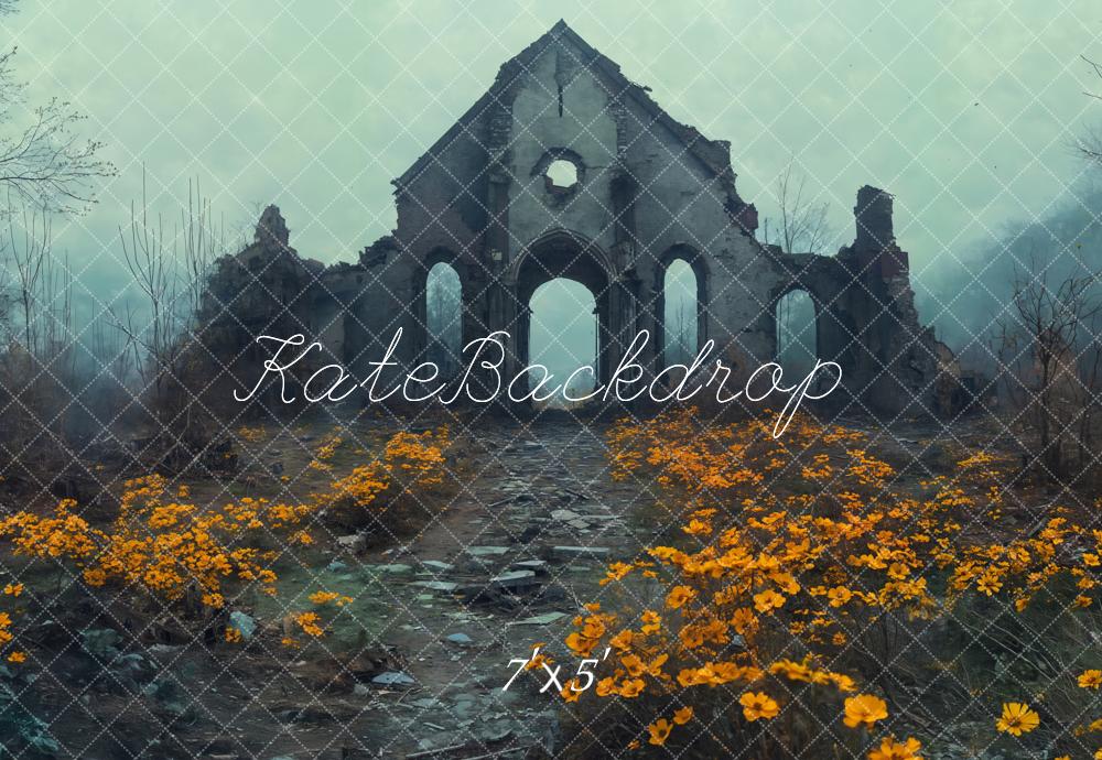 Kate Ruines Fleur Sauvage Brume Toile de fond conçue par Emetselch - Kate Backdrop FR