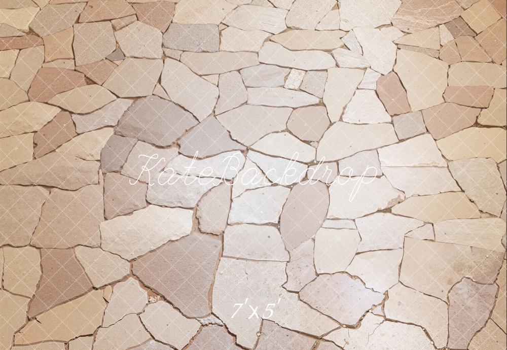 Kate Pierre Beige Texture Sol Toile de fond conçue par Emetselch