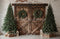 Kate Noël Sapins Porte Bois Toile de fond en Laine conçue par Emetselch