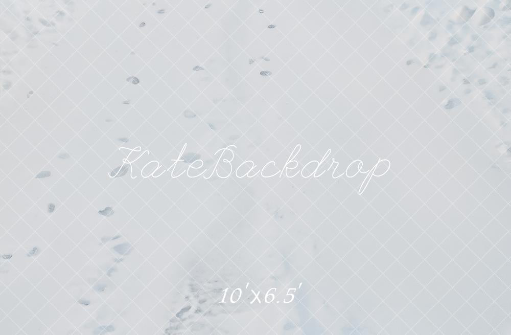 Kate Neige Empreintes Blanc Hiver Sol Toile de fond conçue par Emetselch