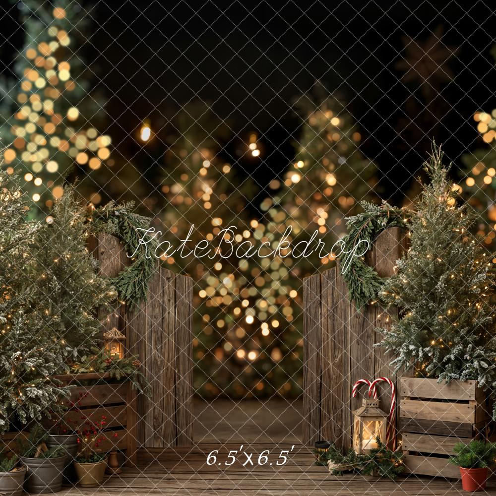 Kate Sapins de Noël Bokeh Lumière Toile de fond conçue par Emetselch - Kate Backdrop FR