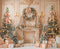 Kate Noël Sapins Cheminée Cadeaux Toile de fond en Laine conçue par Emetselch - Kate Backdrop FR