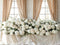 Kate Mariage Fleurs Blanches Fenêtre Toile de fond conçue par Mini MakeBelieve - Kate Backdrop FR