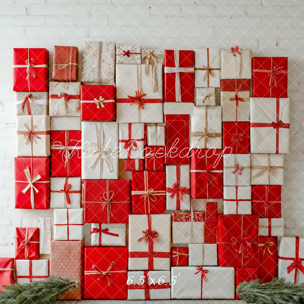 Kate Noël Cadeaux Mur Sapin Toile de fond conçue par Patty Roberts - Kate Backdrop FR