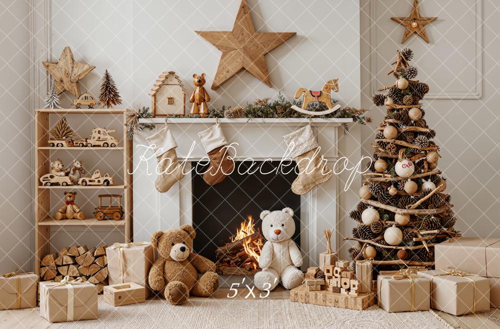Kate Noël Cheminée Jouets Nounours Toile de fond conçue par Emetselch