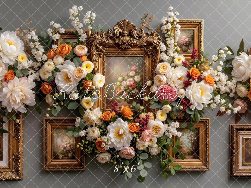 Kate Fleurs Tableaux Vintage Cadres Toile de fond conçue par Mini MakeBelieve