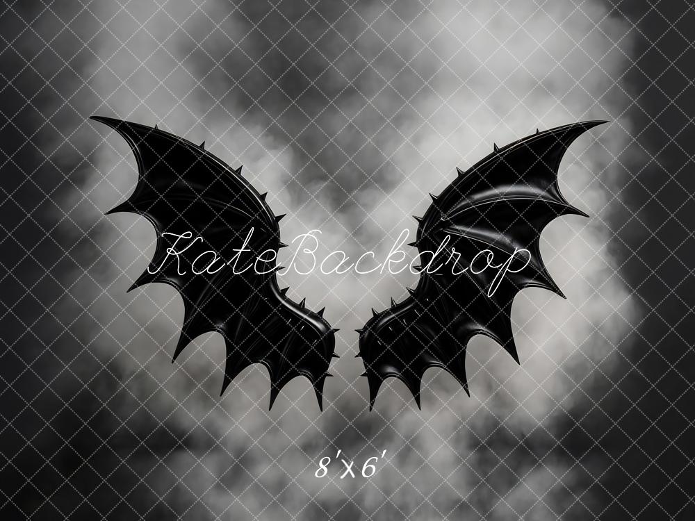 Kate Halloween Ailes Chauve-Souris Noir Toile de fond conçue par Mini MakeBelieve - Kate Backdrop FR