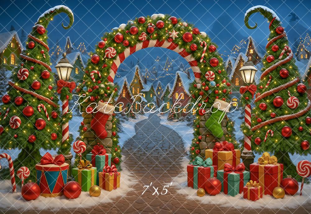 FLASH #1 Kate Noël Arche Sapins Cadeaux Toile de fond conçue par Ashley Paul