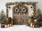 Kate Hiver Porte Bois Lanternes Toile de fond conçue par Emetselch