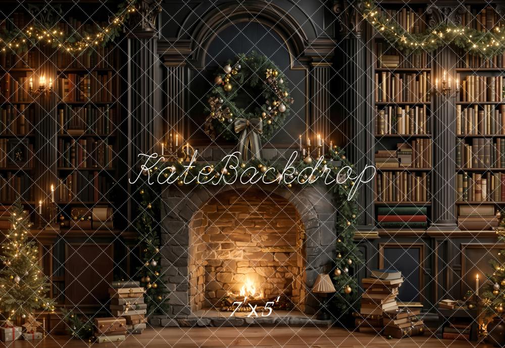 Kate Noël Cheminée Livres Décorations Toile de fond conçue par Emetselch - Kate Backdrop FR