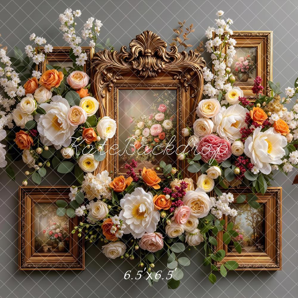 Kate Fleurs Tableaux Vintage Cadres Toile de fond conçue par Mini MakeBelieve