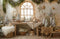 Kate Noël Sapins Fenêtre Table Toile de fond en Laine conçue par Emetselch