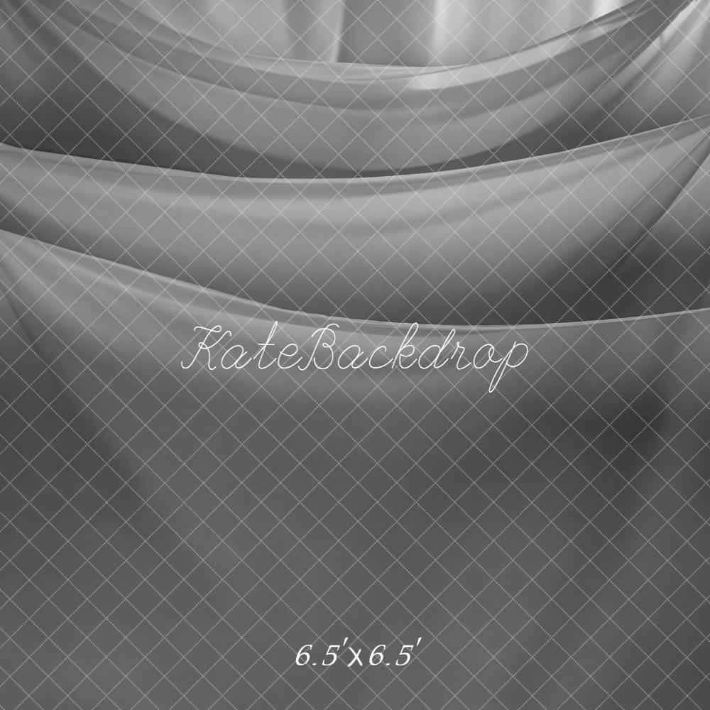 Kate Abstrait Drapé Gris Rideaux Toile de fond conçue par Emetselch