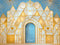 Kate Château Princesse Arche Or Bleu Toile de fond conçue par Mini MakeBelieve
