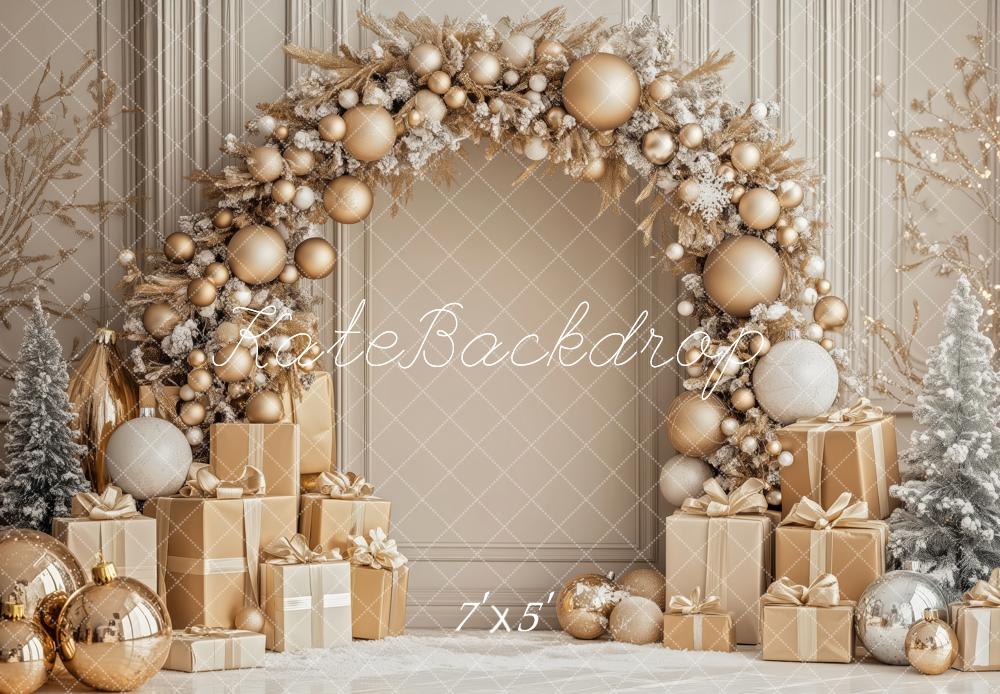 Kate Noël Arche Boules Cadeaux Or Toile de fond conçue par Patty Roberts - Kate Backdrop FR