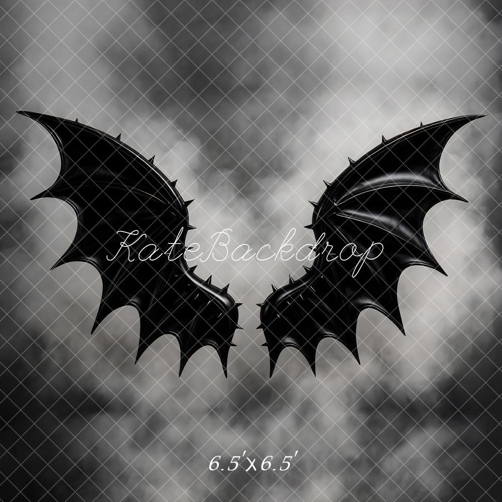 Kate Halloween Ailes Chauve-Souris Noir Toile de fond conçue par Mini MakeBelieve - Kate Backdrop FR