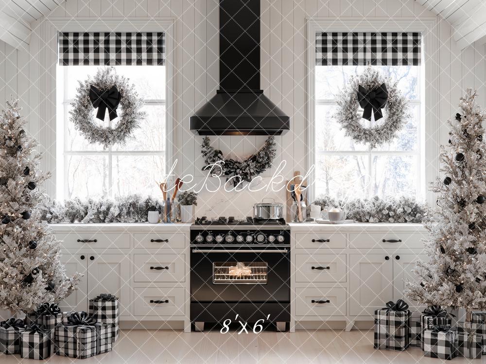 Kate Noël Cuisine Sapins Cadeaux Toile de fond conçue par Ashley Paul