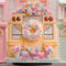 Kate Bus Jaune Fleurs Pastel Toile de fond conçue par Mini MakeBelieve - Kate Backdrop FR