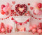 Kate Saint Valentin Cheminée Ballons Cœurs Toile de fond en Laine conçue par Emetselch - Kate Backdrop FR
