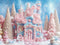 Kate Noël Maison Bonbons Neige Toile de fond en Laine conçue par Emetselch