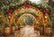 Kate Noël Arche Sapins Lanternes Toile de fond conçue par Emetselch - Kate Backdrop FR