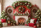 Kate Noël Cheminée Bougies Porte Sapins Toile de fond conçue par Emetselch - Kate Backdrop FR