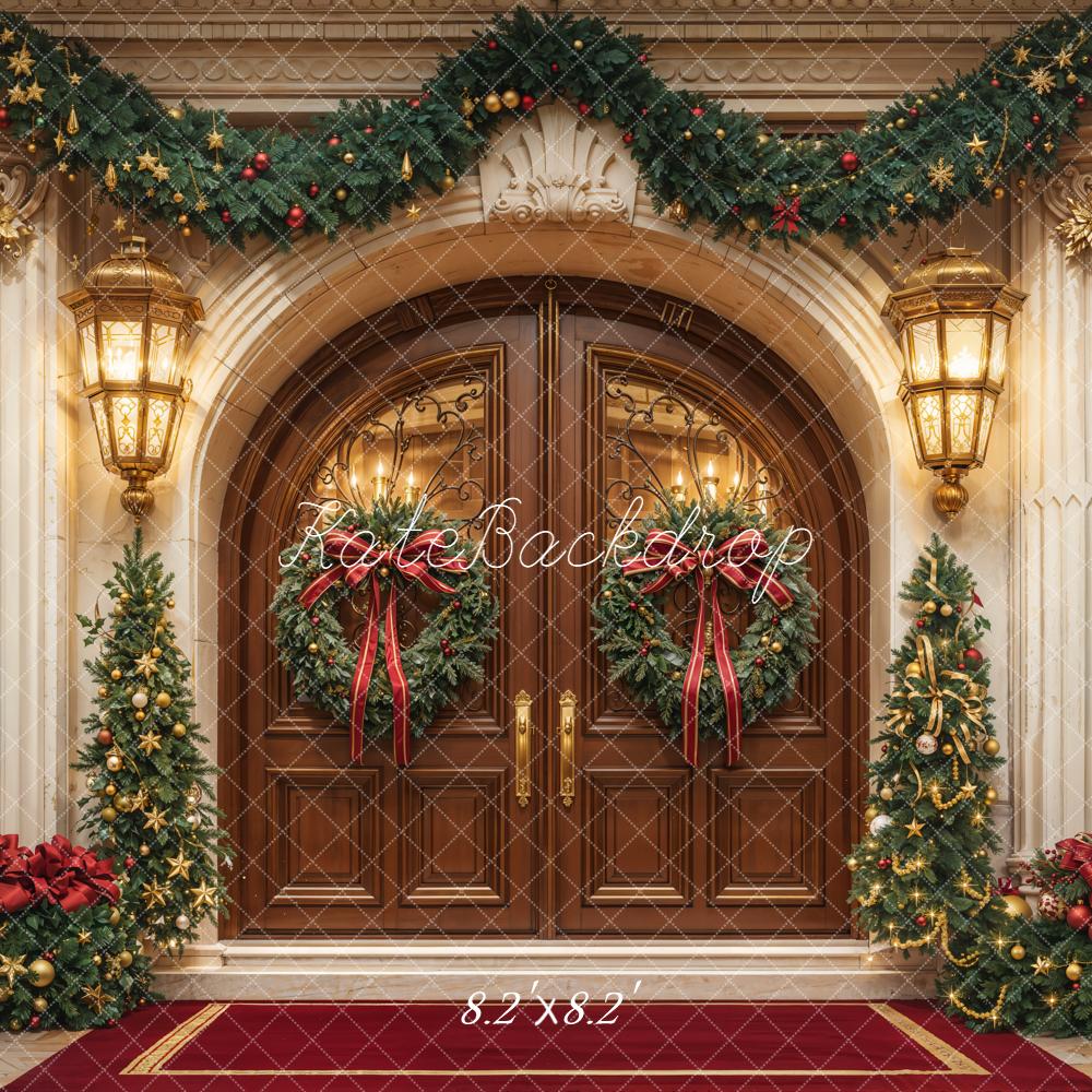 Kate Noël Entrée Sapins Porte Vintage Toile de fond conçue par Emetselch
