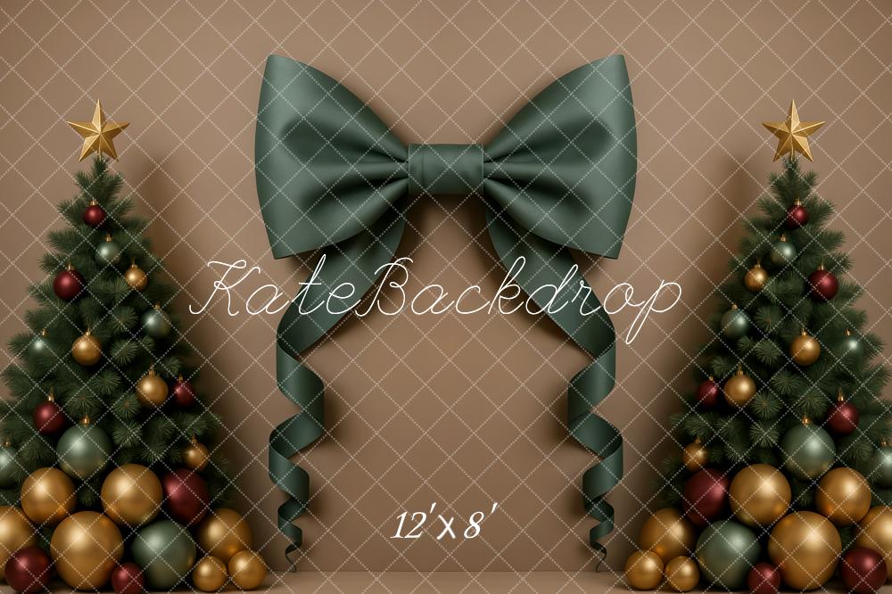 Kate Noël Sapins Boules Nœud Toile de fond conçue par Patty Roberts
